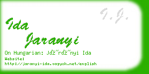 ida jaranyi business card